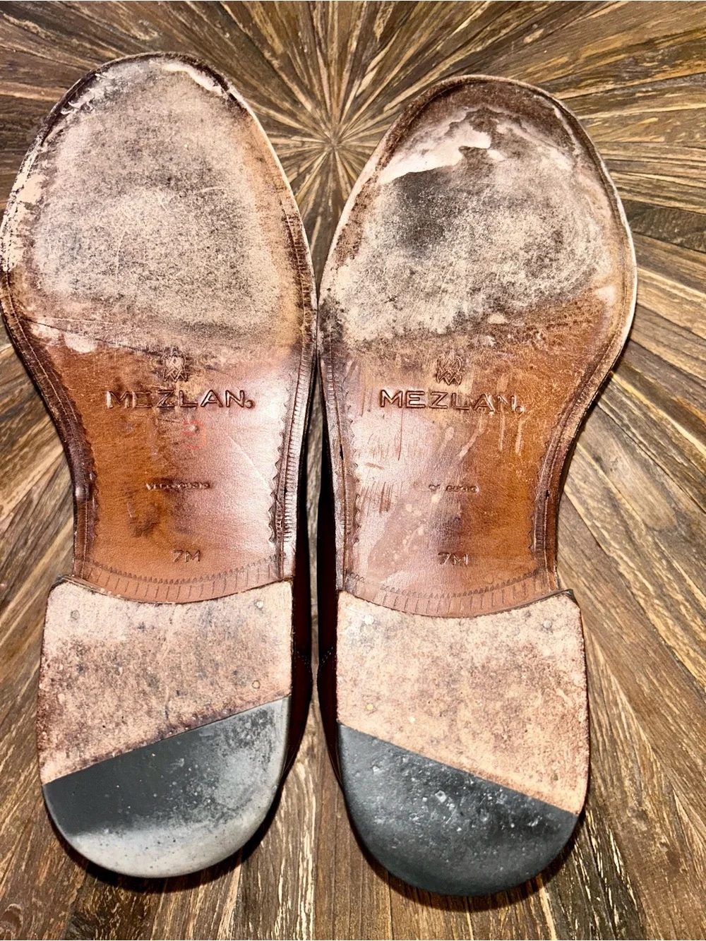 Mezlan Cognac Leather Tassel Loafers